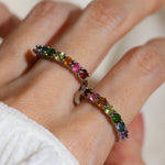 Rainbow Half Eternity Band - Love Estella