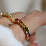Rainbow Half Eternity Band - Love Estella