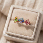 Rainbow Trinity Clover Ring - Love Estella