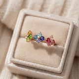 Rainbow Trinity Clover Ring - Love Estella