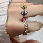 Rainbow Trinity Clover Ring - Love Estella