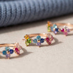 Rainbow Trinity Clover Ring - Love Estella