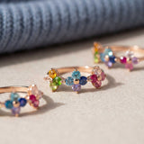 Rainbow Trinity Clover Ring - Love Estella