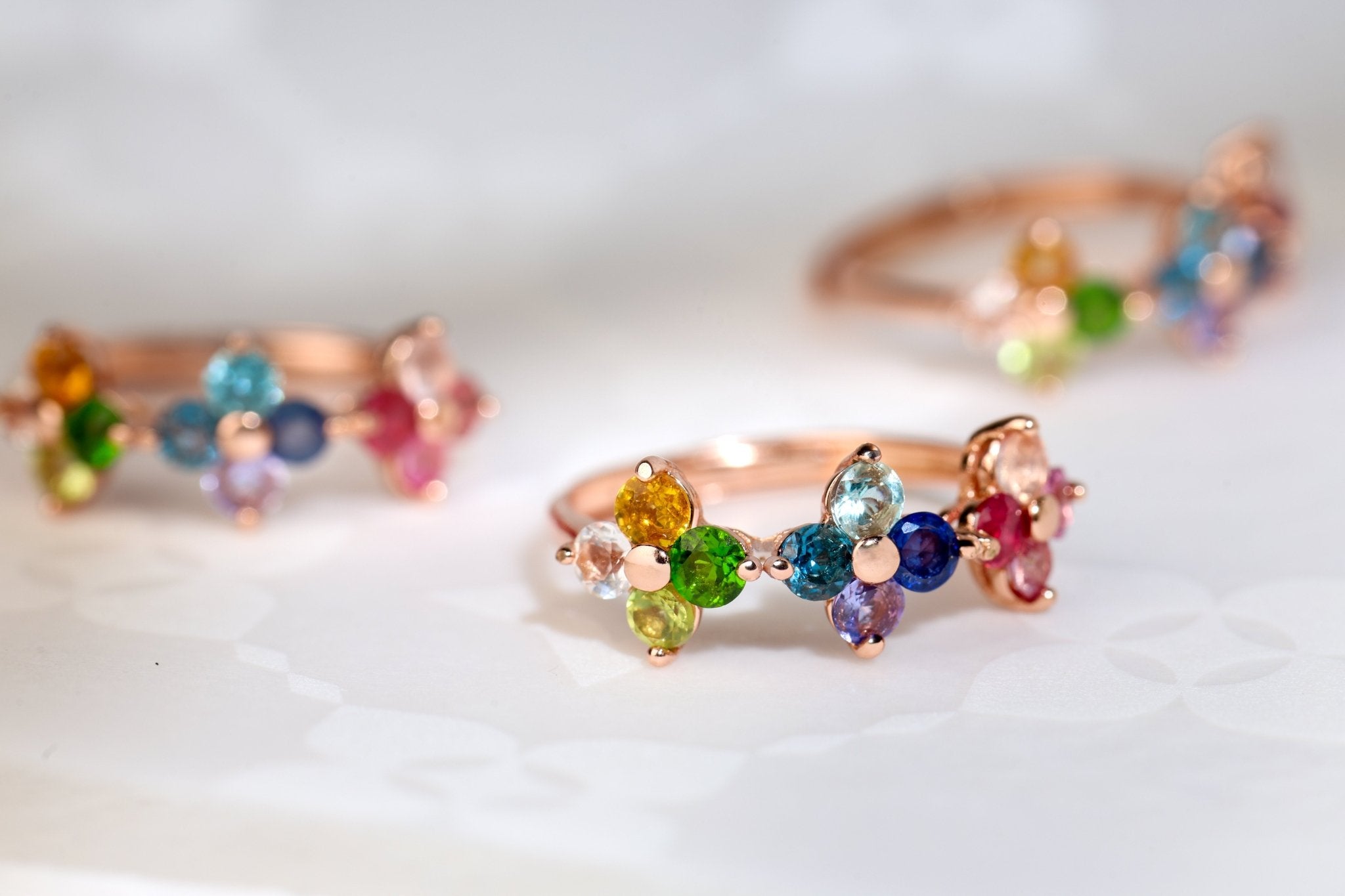 Rainbow Trinity Clover Ring - Love Estella