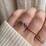 Rainbow Trinity Clover Ring - Love Estella