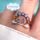 Rainbow’s Promise Ring (Moissanite) - Love Estella