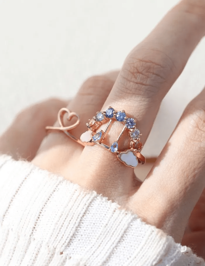 Rainbow’s Promise Ring (Moissanite) - Love Estella