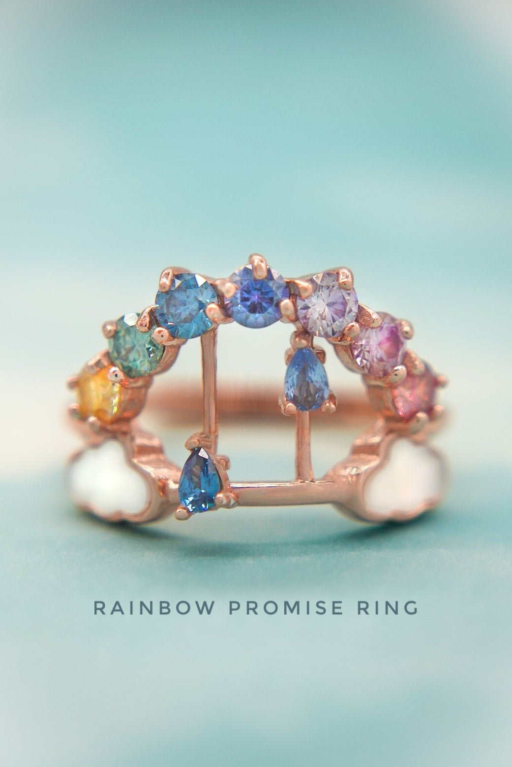 Rainbow’s Promise Ring (Moissanite) - Love Estella