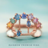 Rainbow’s Promise Ring (Moissanite) - Love Estella