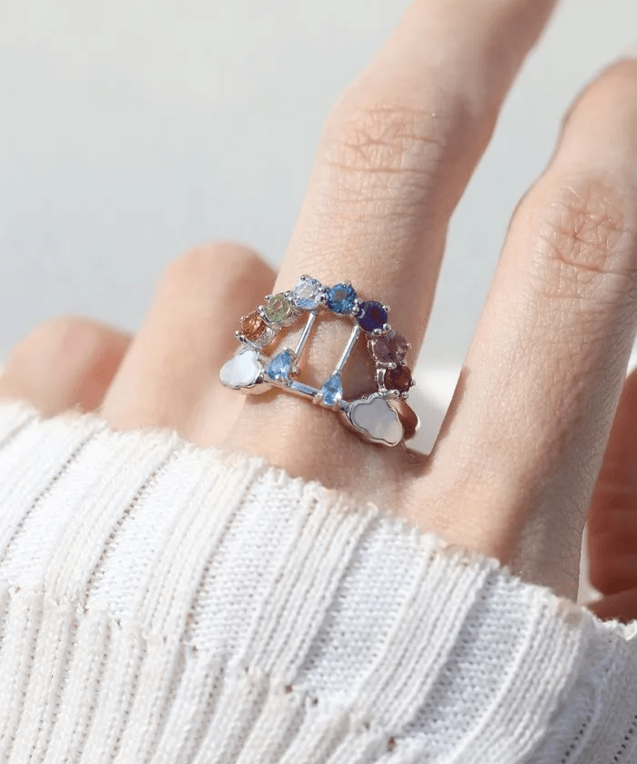 Rainbow’s Promise Ring (Semi - Precious Gems) - Love Estella