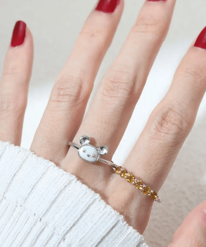 Rat Zodiac MOP Ring - Love Estella