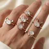 Rat Zodiac MOP Ring