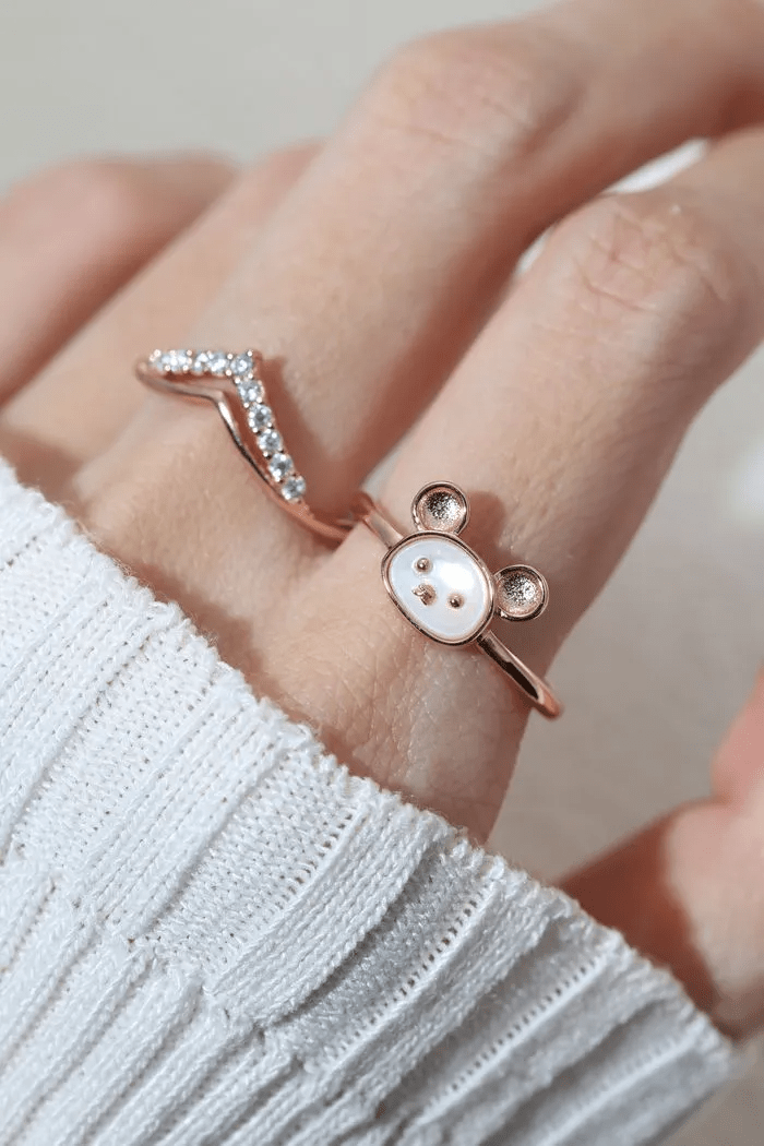 Rat Zodiac MOP Ring - Love Estella