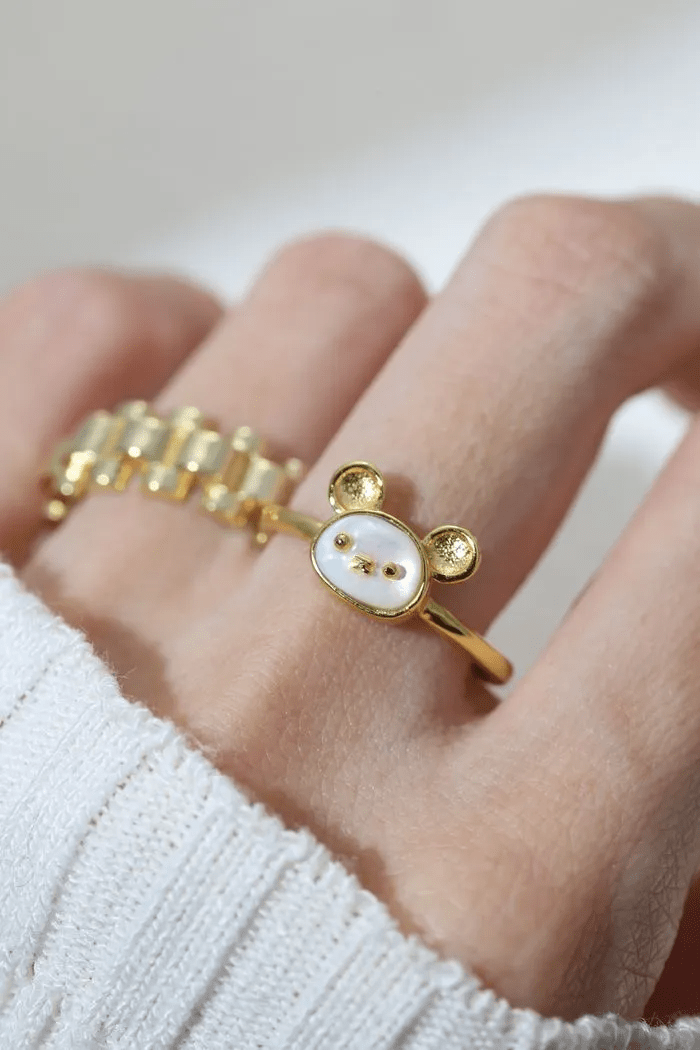 Rat Zodiac MOP Ring - Love Estella