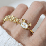 Rat Zodiac MOP Ring - Love Estella