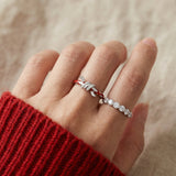 Red String of Fate Knot Ring