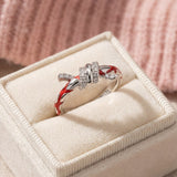 Red String of Fate Knot Ring