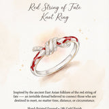 Red String of Fate Knot Ring