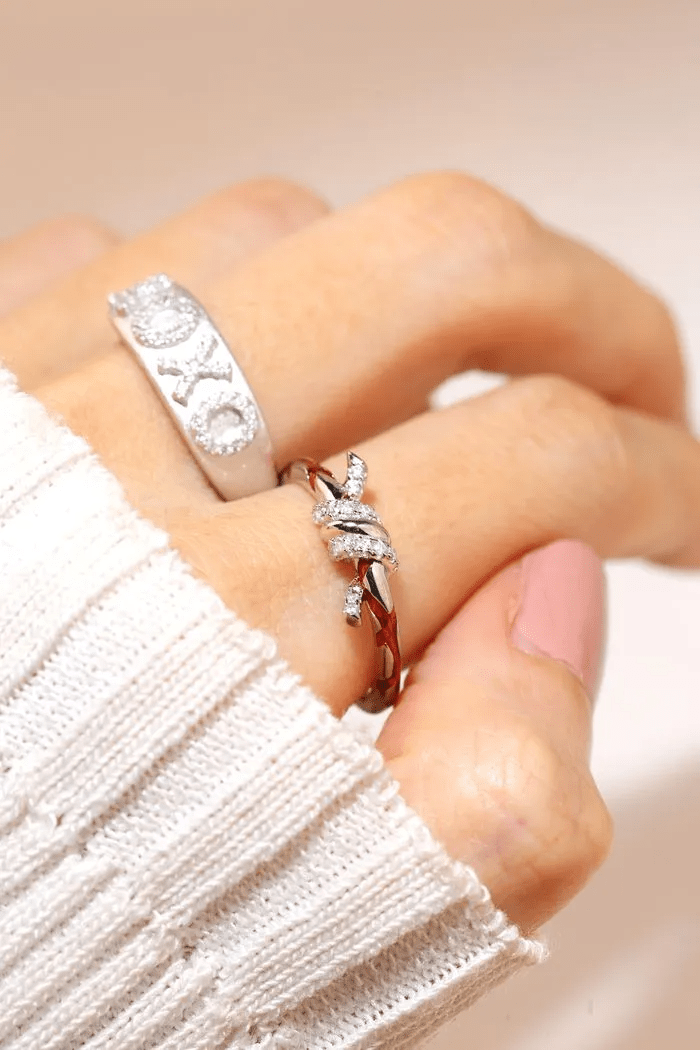 Red String of Fate Knot Ring - Love Estella