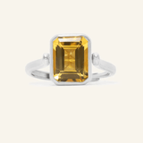 Reversible Mahjong Citrine Ring - Love Estella