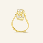 Reversible Mahjong Citrine Ring - Love Estella