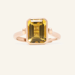 Reversible Mahjong Citrine Ring - Love Estella