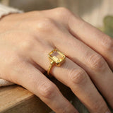 Reversible Mahjong Citrine Ring