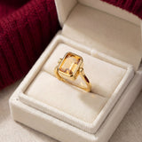 Reversible Mahjong Citrine Ring