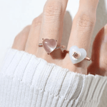 Rose Quartz Heart Ring - Love Estella