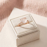 Rose Quartz Heart Ring