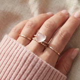 Rose Quartz Heart Ring