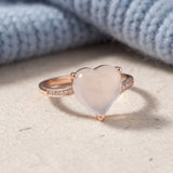 Rose Quartz Heart Ring
