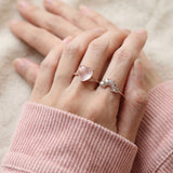 Rose Quartz Heart Ring