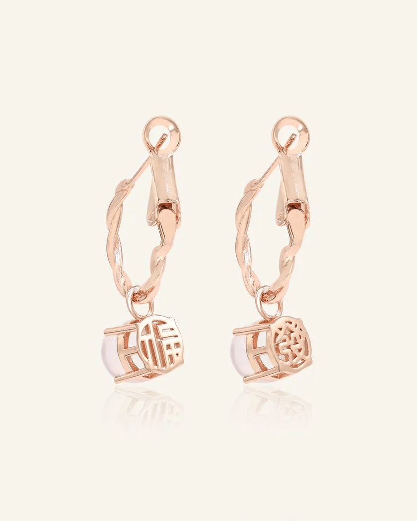 Rosy Luck Hoops - Love Estella