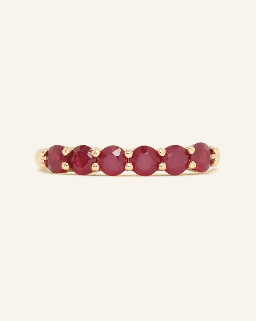 Ruby Half Eternity Band - Love Estella