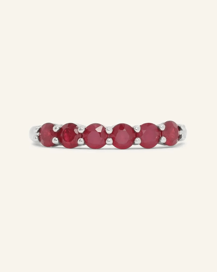 Ruby Half Eternity Band - Love Estella