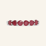 Ruby Half Eternity Band - Love Estella