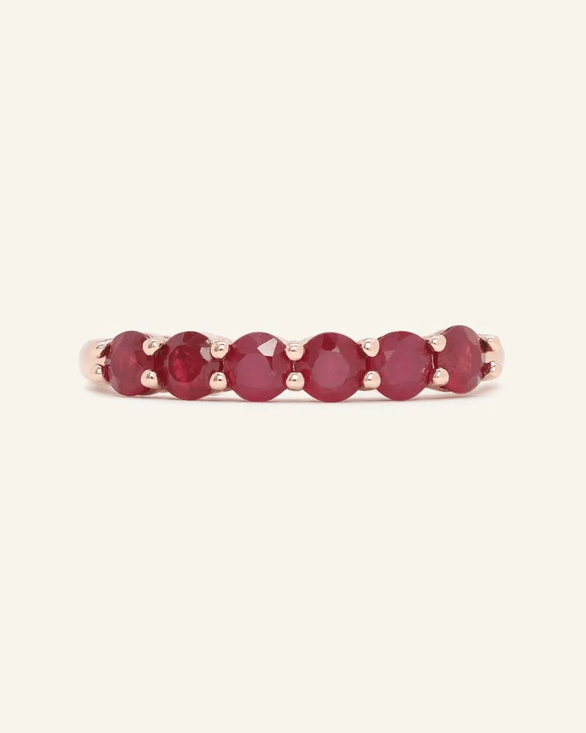 Ruby Half Eternity Band - Love Estella