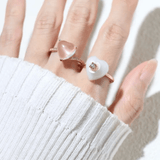 Sakura Jadeite Heart Ring - Love Estella