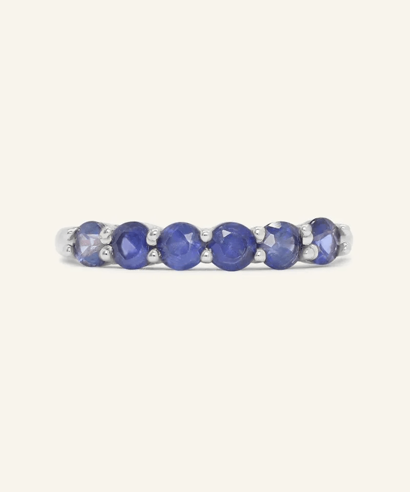 Sapphire Half Eternity Band - Love Estella