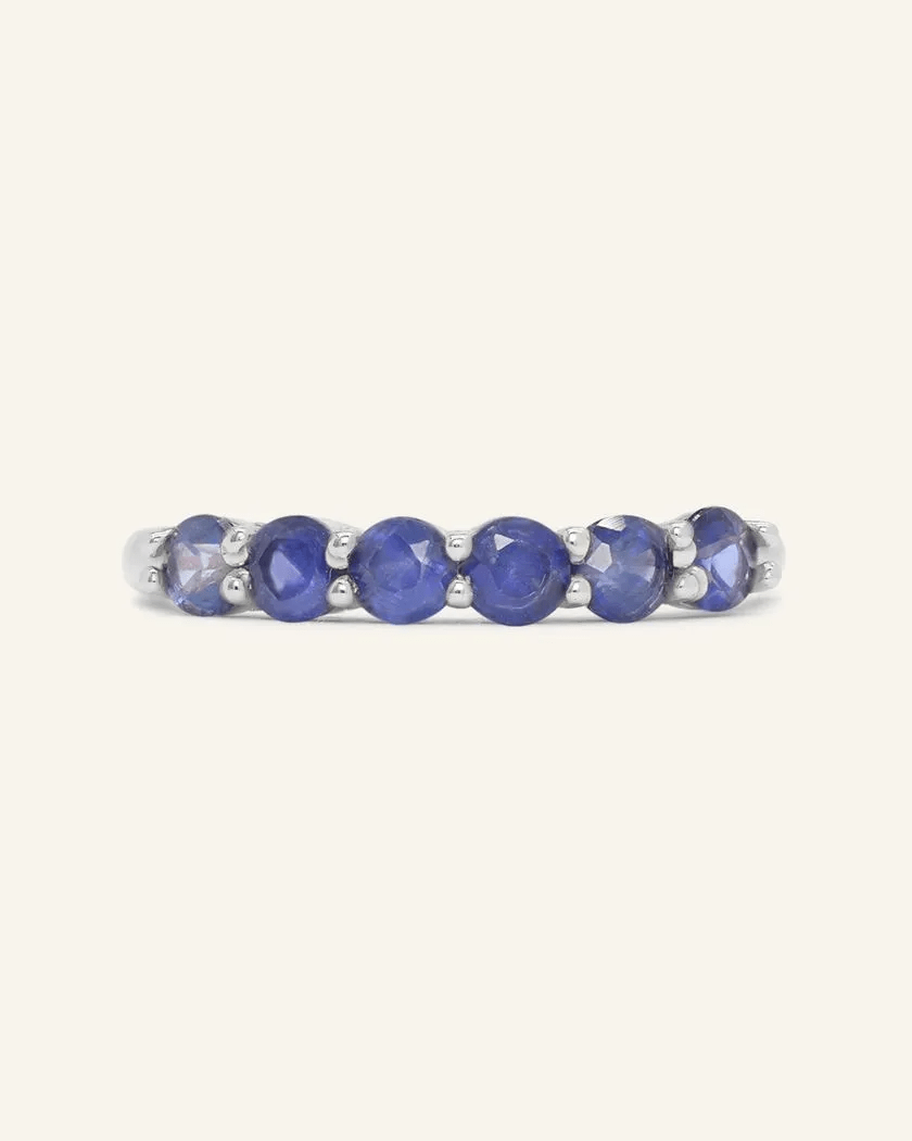 Sapphire Half Eternity Band - Love Estella