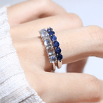 Sapphire Half Eternity Band - Love Estella