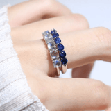 Sapphire Half Eternity Band - Love Estella