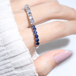 Sapphire Half Eternity Band - Love Estella