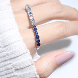 Sapphire Half Eternity Band - Love Estella
