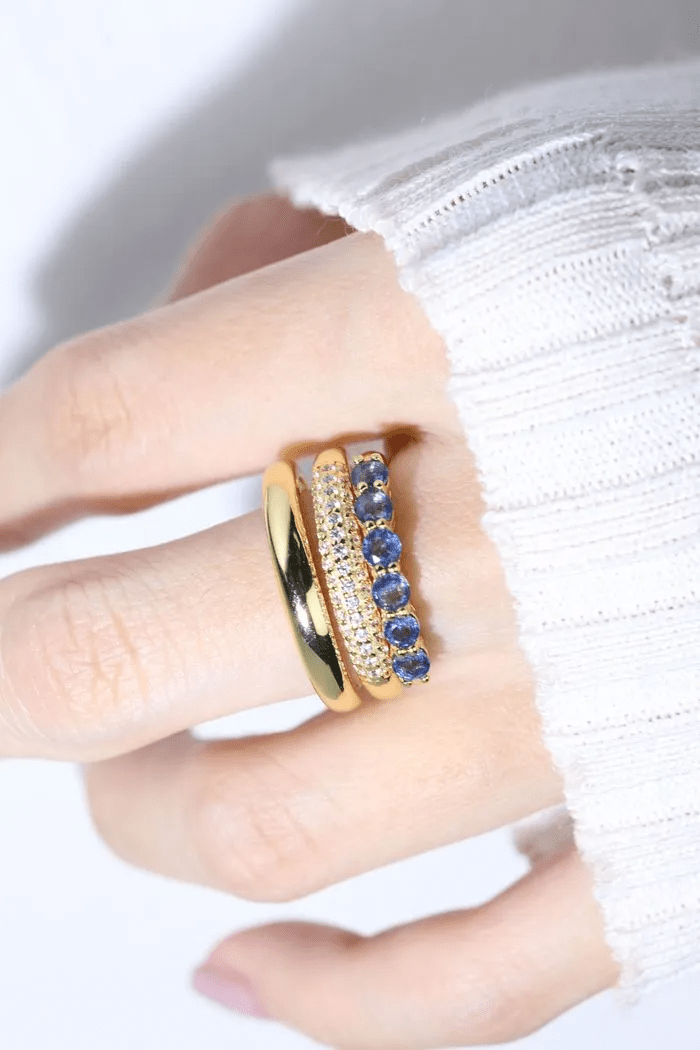 Sapphire Half Eternity Band - Love Estella