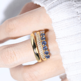 Sapphire Half Eternity Band - Love Estella