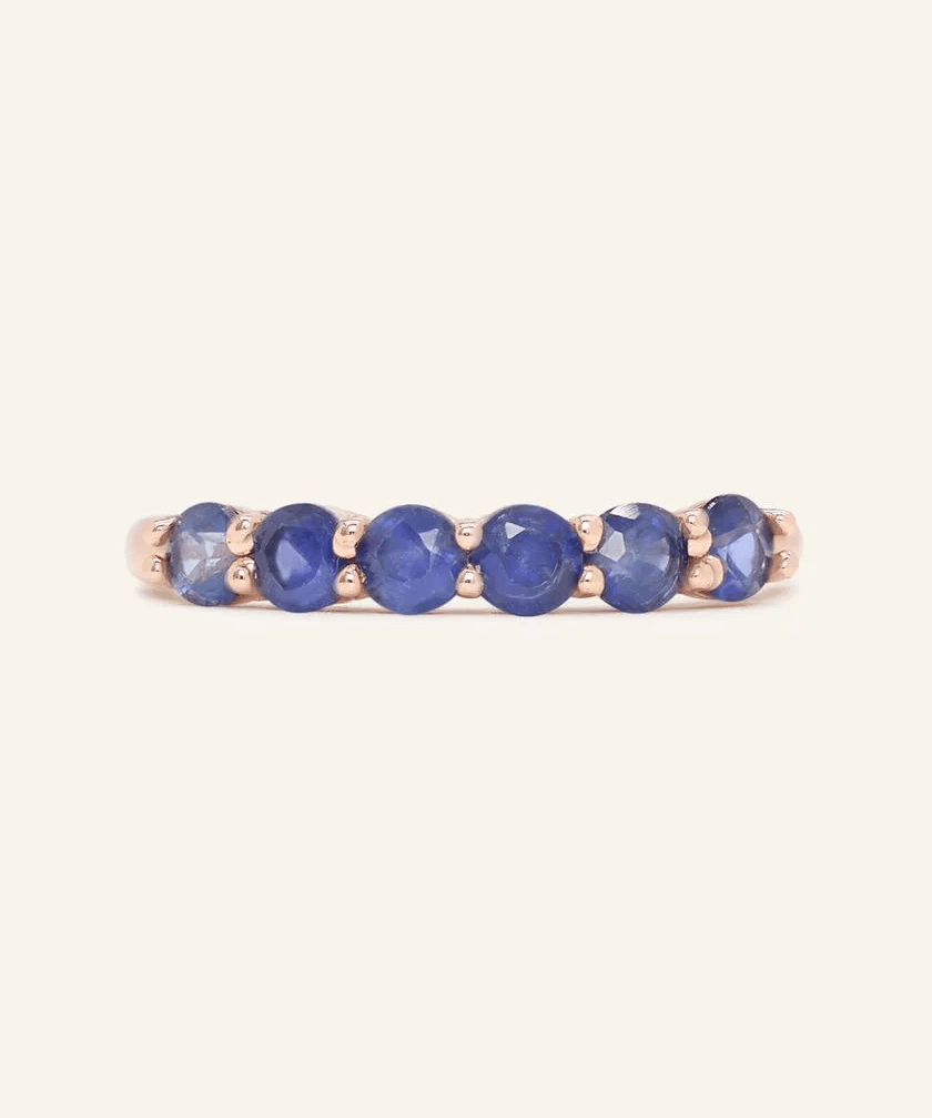Sapphire Half Eternity Band - Love Estella