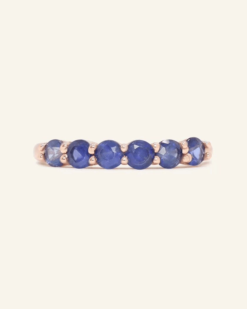 Sapphire Half Eternity Band - Love Estella