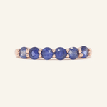 Sapphire Half Eternity Band - Love Estella